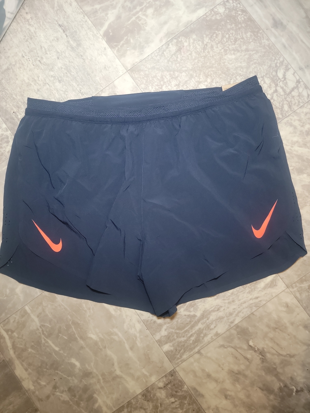 Nike Running Racing Dri-fit ADV Shorts Navy Men's Large FN3352 451 4" Lined